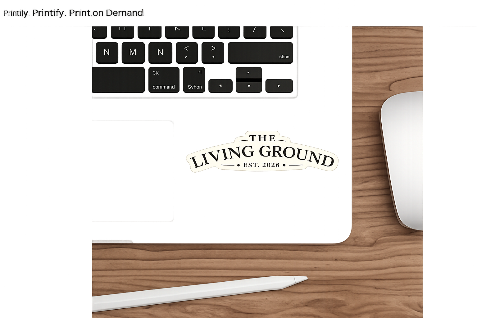 Die-Cut Sticker — “The Living Ground” Vintage Logo (Est. 2026)