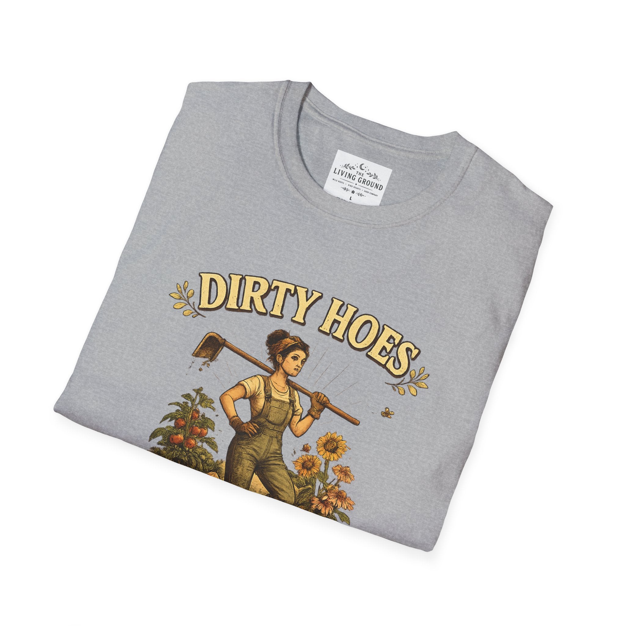 T-Shirt — "Dirty Hoes" Vintage Gardener Graphic Tee — Funny Floral Gardening Shirt