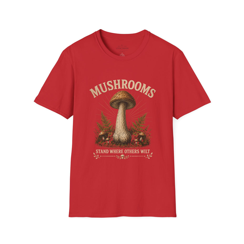 Mushrooms Vintage Graphic T-Shirt — Botanical Fungi Design