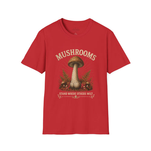Mushrooms Vintage Graphic T-Shirt — Botanical Fungi Design