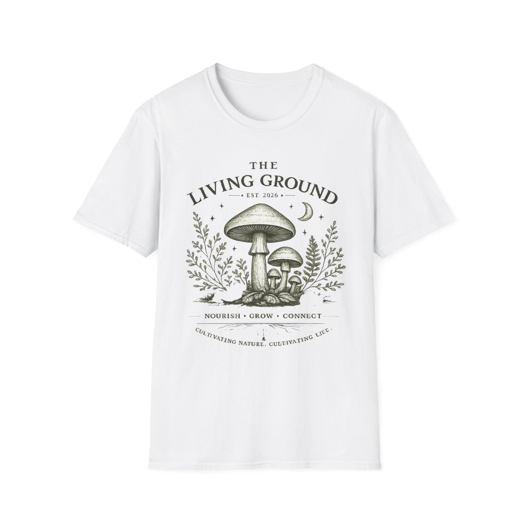 The Living Ground Mushroom T-Shirt — Botanical Forager Tee