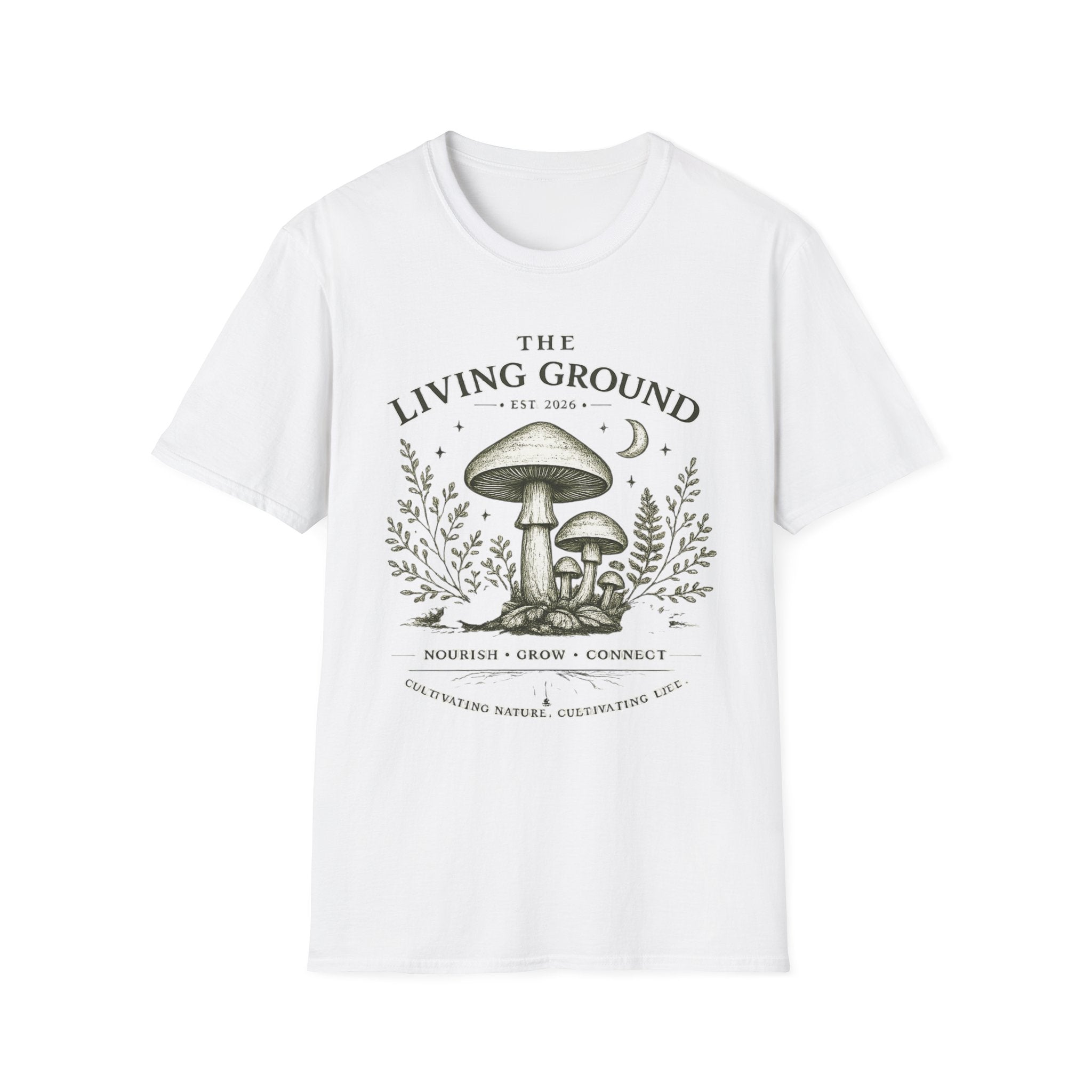 The Living Ground Mushroom T-Shirt — Botanical Forager Tee